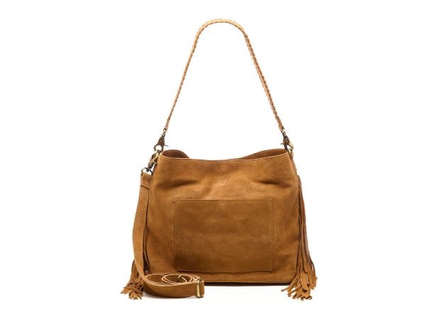 Chabo Suede Stormy Fringes Big Shoulderbag Light cognac