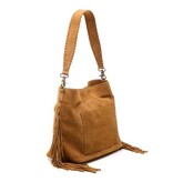 Chabo Suede Stormy Fringes Big Shoulderbag Light cognac