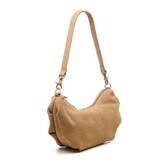 Chabo Suede Bobby Banana Bag, Sand