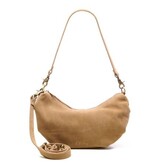 Chabo Suede Bobby Banana Bag, Sand