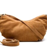 Chabo Suede Bobby Banana Bag,  Light Cognac