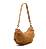 Chabo Suede Bobby Banana Bag,  Light Cognac