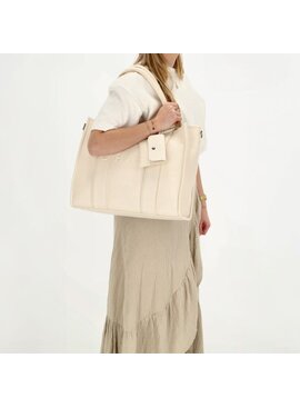 CHARM LONDON BAGS Bond Laptoptas off white