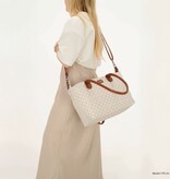 CHARM LONDON BAGS  Buckingham Shopper - 1289 Dots wit op taupe