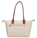 CHARM LONDON BAGS  Buckingham Shopper - 1289 Dots wit op taupe