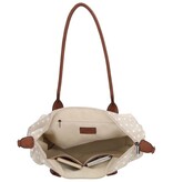 CHARM LONDON BAGS  Buckingham Shopper - 1289 Dots wit op taupe