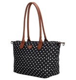CHARM LONDON BAGS  Buckingham Shopper - 1289 Dots zwart wit
