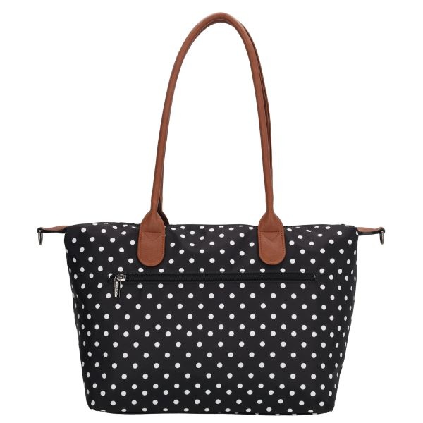 CHARM LONDON BAGS  Buckingham Shopper - 1289 Dots zwart wit