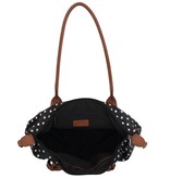 CHARM LONDON BAGS  Buckingham Shopper - 1289 Dots zwart wit