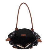 CHARM LONDON BAGS  Buckingham Shopper - 1289 Dots zwart wit