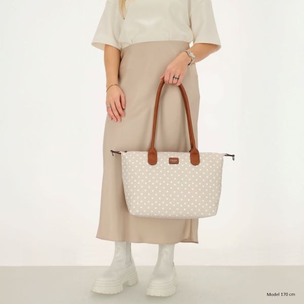 CHARM LONDON BAGS   Buckingham Laptoptas 15  inch taupe wit