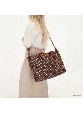 CHARM LONDON BAGS Buckingham Laptoptas 15 inch bruin wit