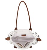 CHARM LONDON BAGS   Buckingham Laptoptas 15  inch wit zwart