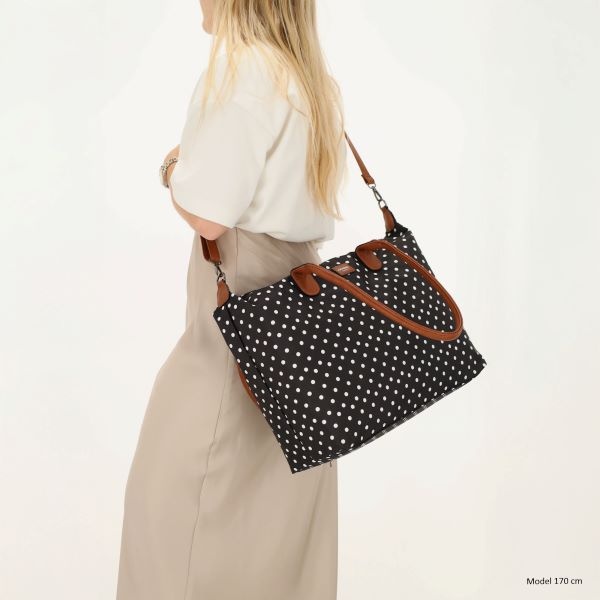 CHARM LONDON BAGS   Buckingham Laptoptas 15  inch zwart wit