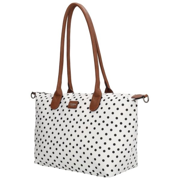CHARM LONDON BAGS  Buckingham Shopper - 1289 Dots wit zwart