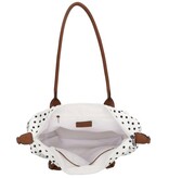 CHARM LONDON BAGS  Buckingham Shopper - 1289 Dots wit zwart