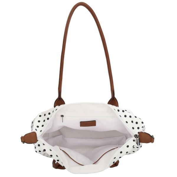 CHARM LONDON BAGS  Buckingham Shopper - 1289 Dots wit zwart