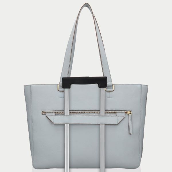 LouLou CELINE Blue Aura GOLD Luxe- licht blauwe werktas