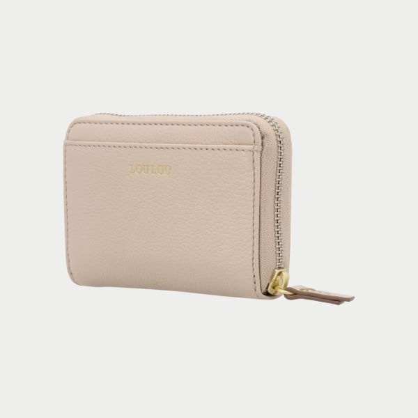 LouLou Petit Emilie Kleine leren RFID portemonnee Cashmere