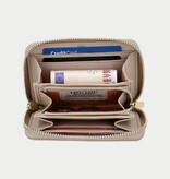LouLou Petit Emilie Kleine leren RFID portemonnee Cashmere