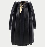 LouLou LOU L Dark Blue– leren shopper met RFID en gouden details