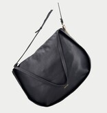 LouLou LOU L Dark Blue– leren shopper met RFID en gouden details