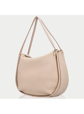 LouLou LOU L Cashmere– leren shopper met RFID en gouden details