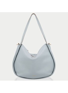 LouLou LOU L Blue Aura– leren shopper met RFID en gouden details