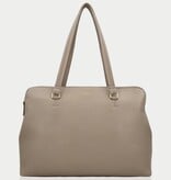 LouLou Laptop schoudertas OLIVIA Soft Sepia