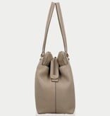 LouLou Laptop schoudertas OLIVIA Soft Sepia