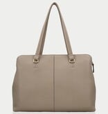 LouLou Laptop schoudertas OLIVIA Soft Sepia