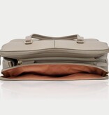 LouLou Laptop schoudertas OLIVIA Soft Sepia