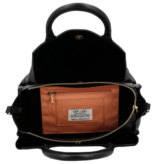 LouLou Dames leren schoudertas Vera Black