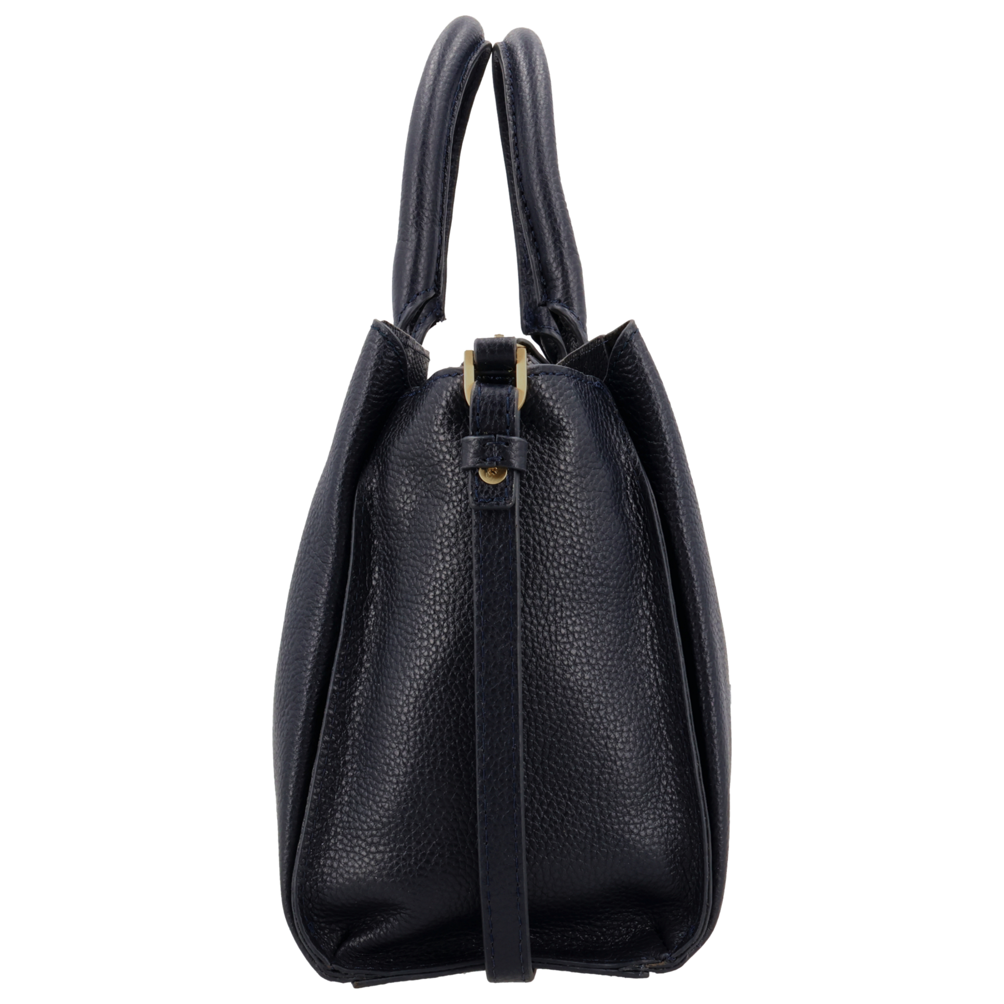 LouLou Dames leren schoudertas Vera Dark Blue