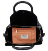 LouLou Dames leren schoudertas Vera Dark Blue