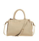LouLou Dames leren schoudertas Vera Beige