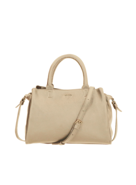 LouLou Dames leren schoudertas Vera Beige