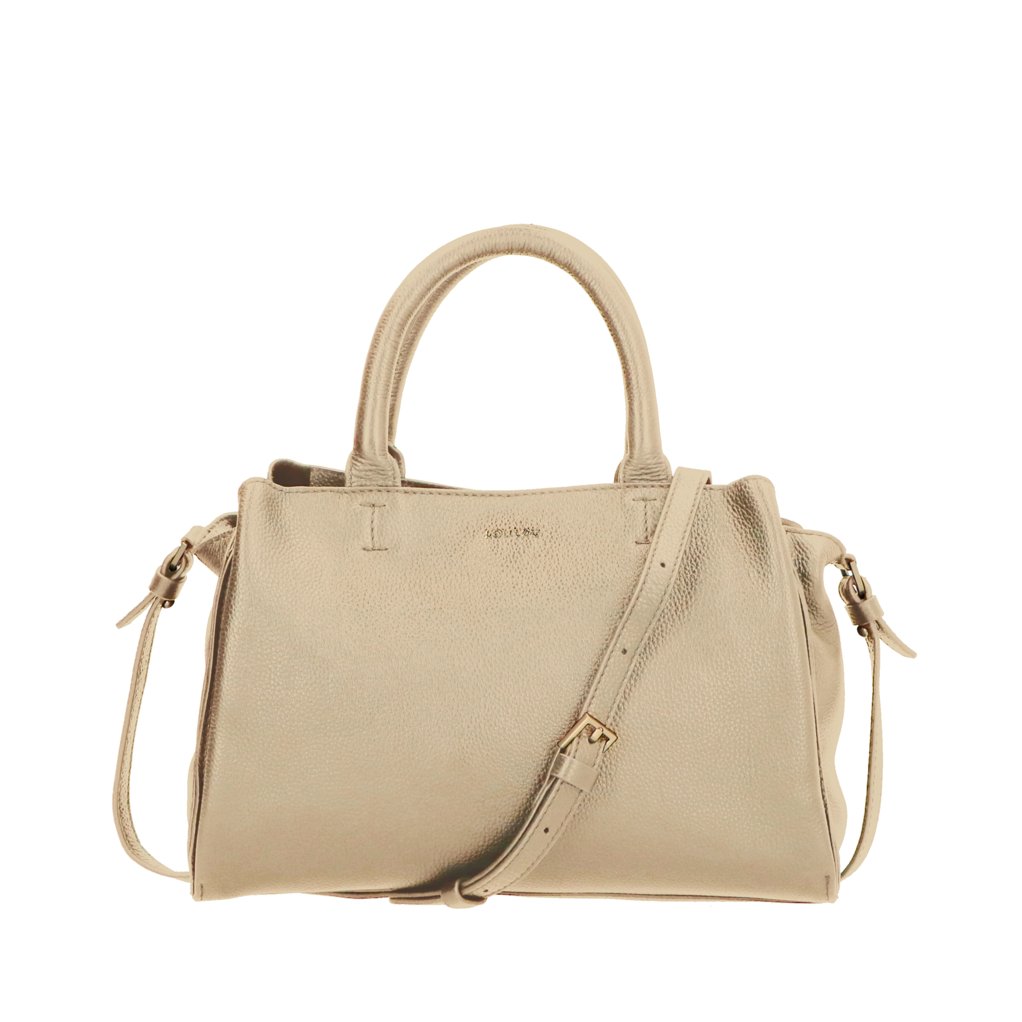 LouLou Dames leren schoudertas Vera Beige
