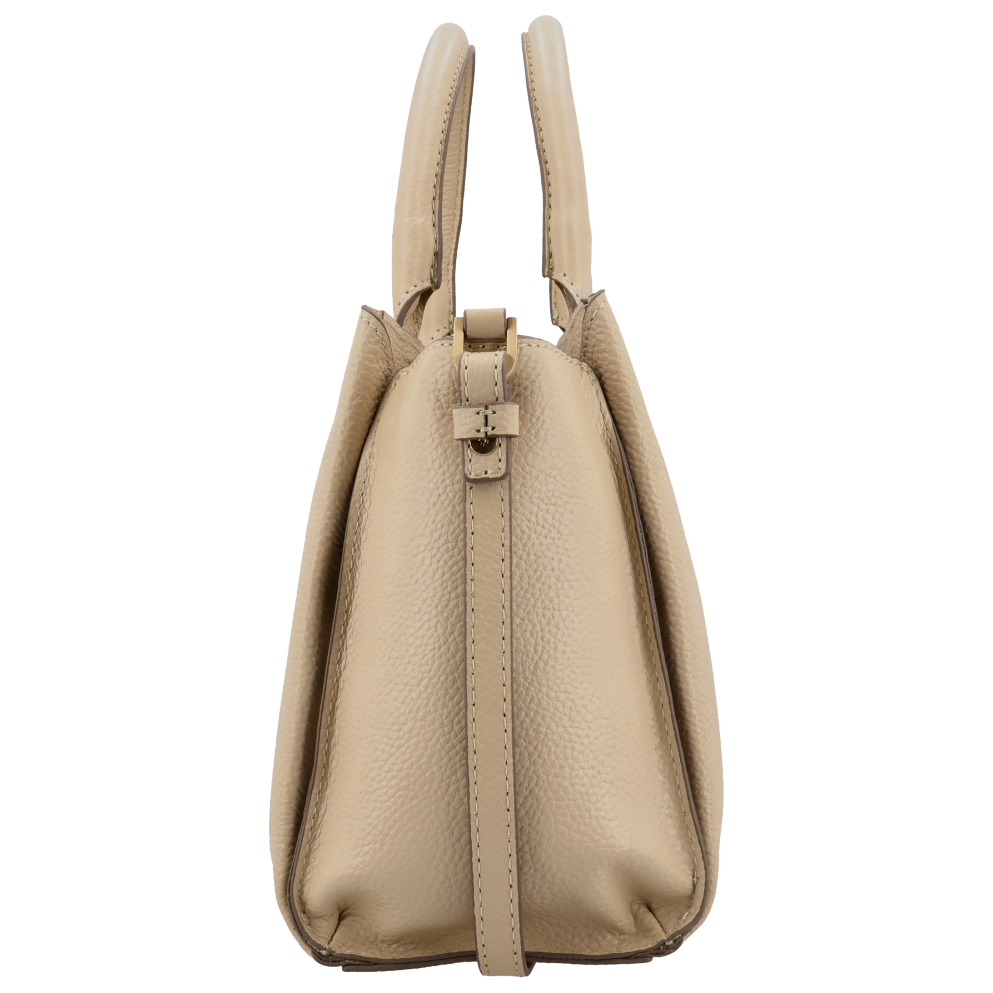 LouLou Dames leren schoudertas Vera Beige