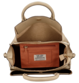 LouLou Dames leren schoudertas Vera Beige
