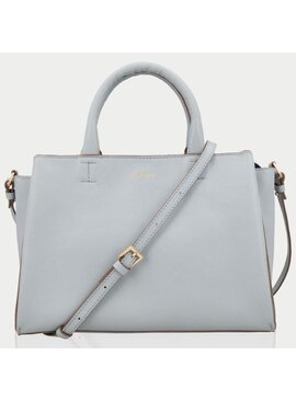 LouLou Dames leren schoudertas Vera Blue Aura