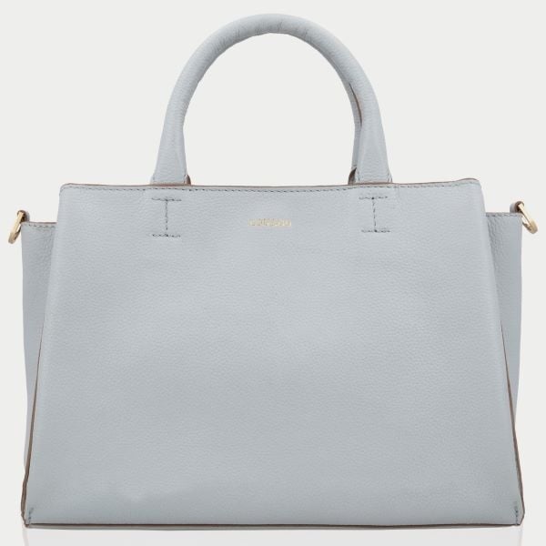 LouLou Dames leren schoudertas Vera Blue Aura