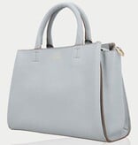 LouLou Dames leren schoudertas Vera Blue Aura