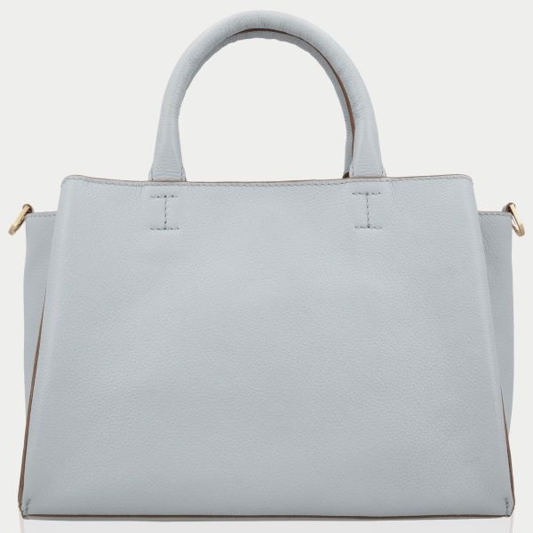 LouLou Dames leren schoudertas Vera Blue Aura