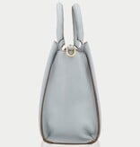 LouLou Dames leren schoudertas Vera Blue Aura