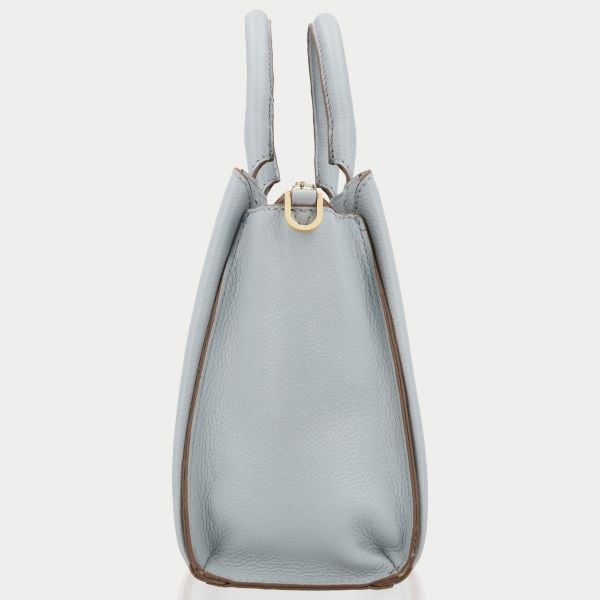 LouLou Dames leren schoudertas Vera Blue Aura