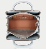 LouLou Dames leren schoudertas Vera Blue Aura