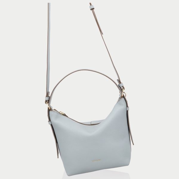 LouLou LOIS  leren hobo / crossbody tas  Blue Aura
