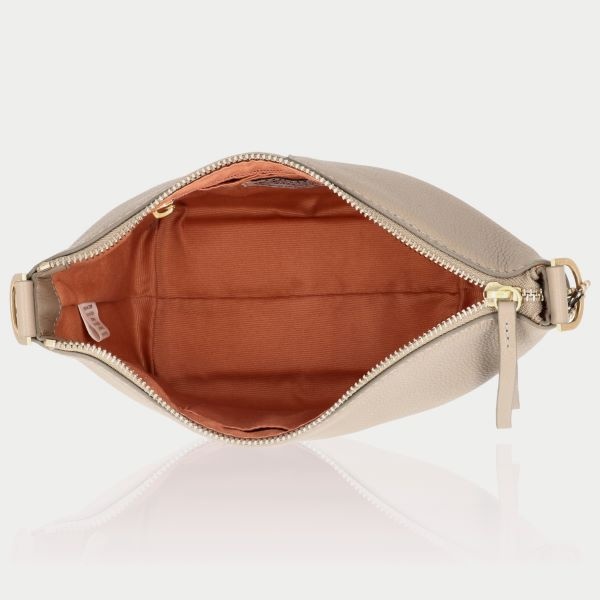 LouLou LOIS  leren hobo / crossbody tas Soft Sepia