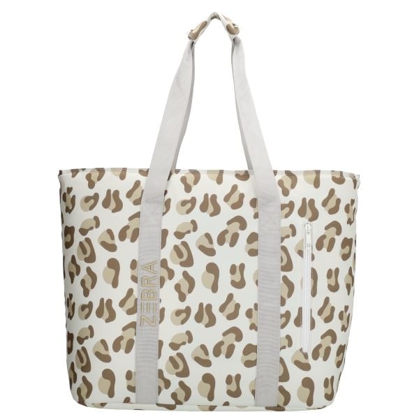 Zebra Trends Sally Strandtas Luipaard Beige